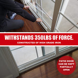 SecurityMan Adjustable Door Security Bar - Constructed of High Grade Iron - Great for Apartment Security or Home Protection Door Stoppers -(18.25”-47.5” for Doors / 18.25”-46.5” for Patio Doors) White