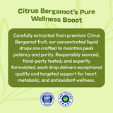 Citrus Bergamot Extract 25:1 Liquid Drops – Vegan, Gluten-Free – Comparable to Resveratrol and Berberine Supplement – 1000mg Bergamot Supplement for Heart Wellness and Metabolic Support (Citrus,60mL)