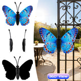 XMHBCSM Solar LED Butterfly Outdoor Wall Decor with Sparkling Light-Up Wings - Hanging Solar Lights for Garden, Yard, Patio, Balcony, Living Room, Bedroom