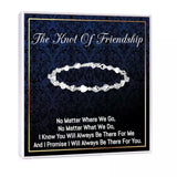 Onepurposegifts Best Friend Bracelet, Friendship Bracelet, Friendship Jewelry, Friend cuff, Best Friend Birthday Gifts for Women (Silver Heart)