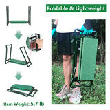BESTHLS Garden Kneeler and Seat - Heavy Duty Folding Stool with Thick Pad, Tool Pouch, 330 lbs Capacity - Knee & Back Support, Perfect for Seniors, Women, Men
