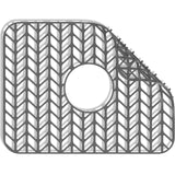 GUUKIN Sink Protectors for Kitchen Sink Grid 16-3/16" X 12-1/2", Centered Drain for Single Sink Bowl with Corner Radius 4-11/16" Kitchen Mat