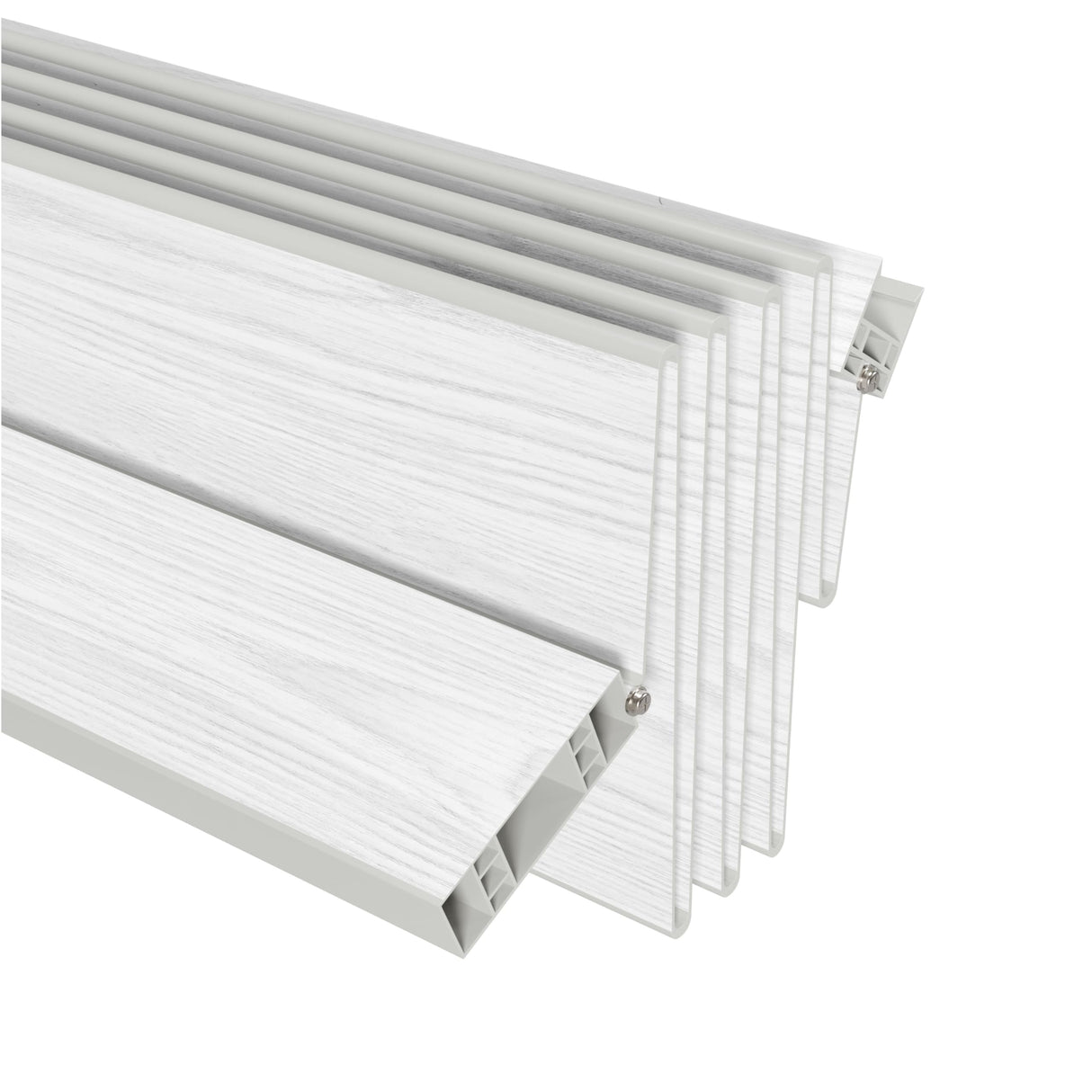 Techni Home Studio Series 32" W x 80" H PVC Foldable Accordion Door, Trimmable, Flexible Single Layer Panels, White Oak