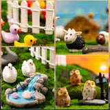 Tuanse 248 Pcs Miniature Fairy Garden Accessories with Mini Resin Animals