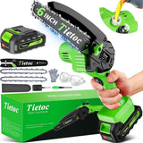 Tietoc Chainsaw 6 Inch Mini Electric Chainsaw Cordless Battery Powered, Hand Held Saw for Wood/Trees Trimming, Tools for Household and Garden, Chain Saw Gift for Men Dad Husband Fathers Gardener 2026
