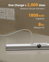 EZVALO 13-inch Motion Sensor Closet Lights, 2 Pack Rechargeable LED Lights with Rotatable Sensor, Glare-Free, 3 Color Temps & Dimmable, Magnetic Cabinet Lighting for Closet, Pantry, Stairs