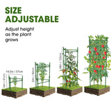 MQHUAYU 6 Pack Tomato Cage,Tomato Cage for Raised Garden Bed, 48'' Tall Tomato TrellisTriangle or Square Cages for Garden,Pots, Plant Cages & Supports（Green, Extra Bold ）