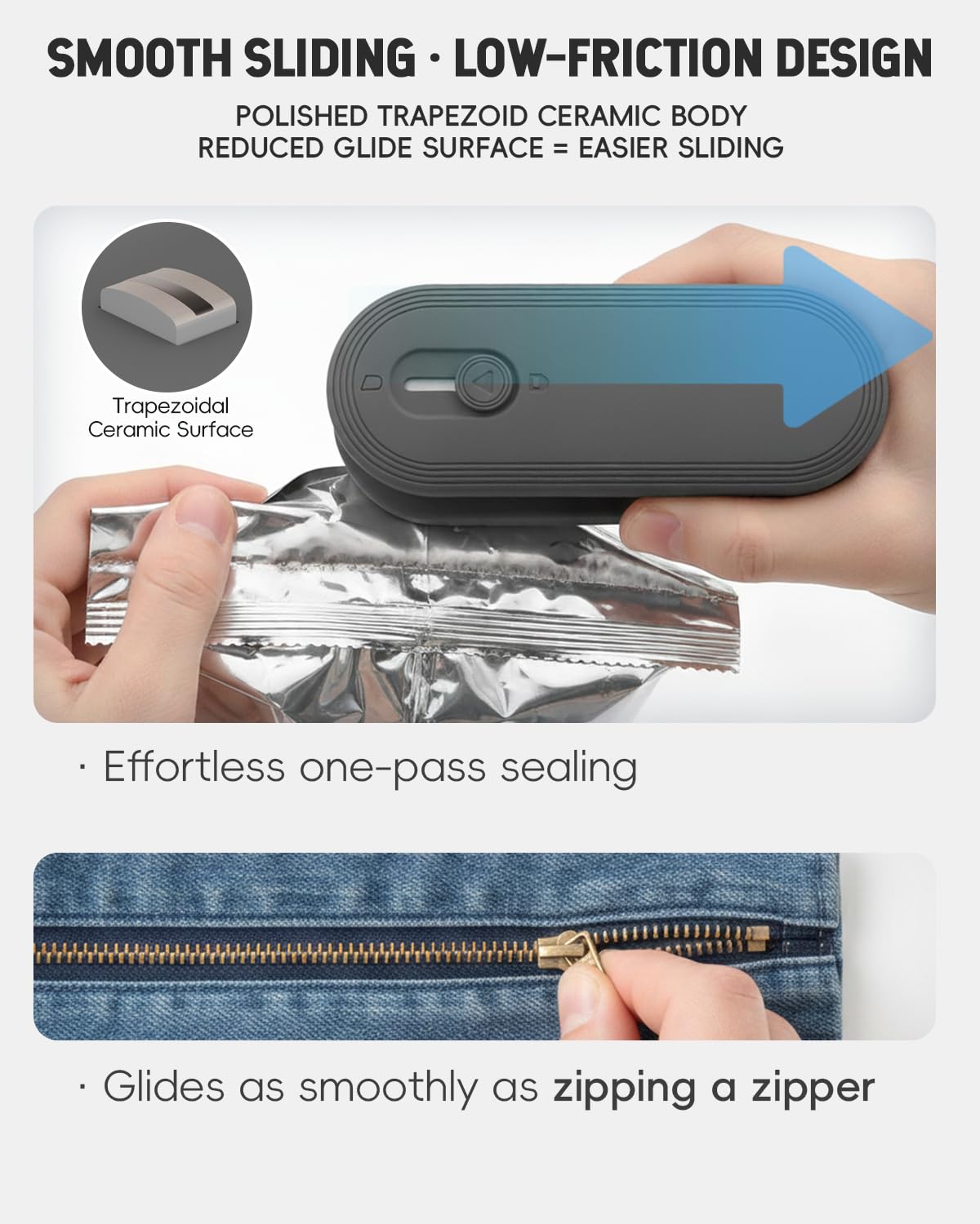 Mini Bag Sealer with Cutter and Magnet, 1800mAh Rechargeable Bag Resealer Handheld, Portable Heat Sealer for Heavy-Duty Plastic Snack & Chip Bags, Upgraded, Gift for Women, Food Saver, Kitchen Storage