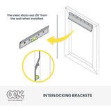 OOK 533212 French Cleat Mirror and Picture Hangers with Hardware, 200lb, Aluminum (13 Piece)