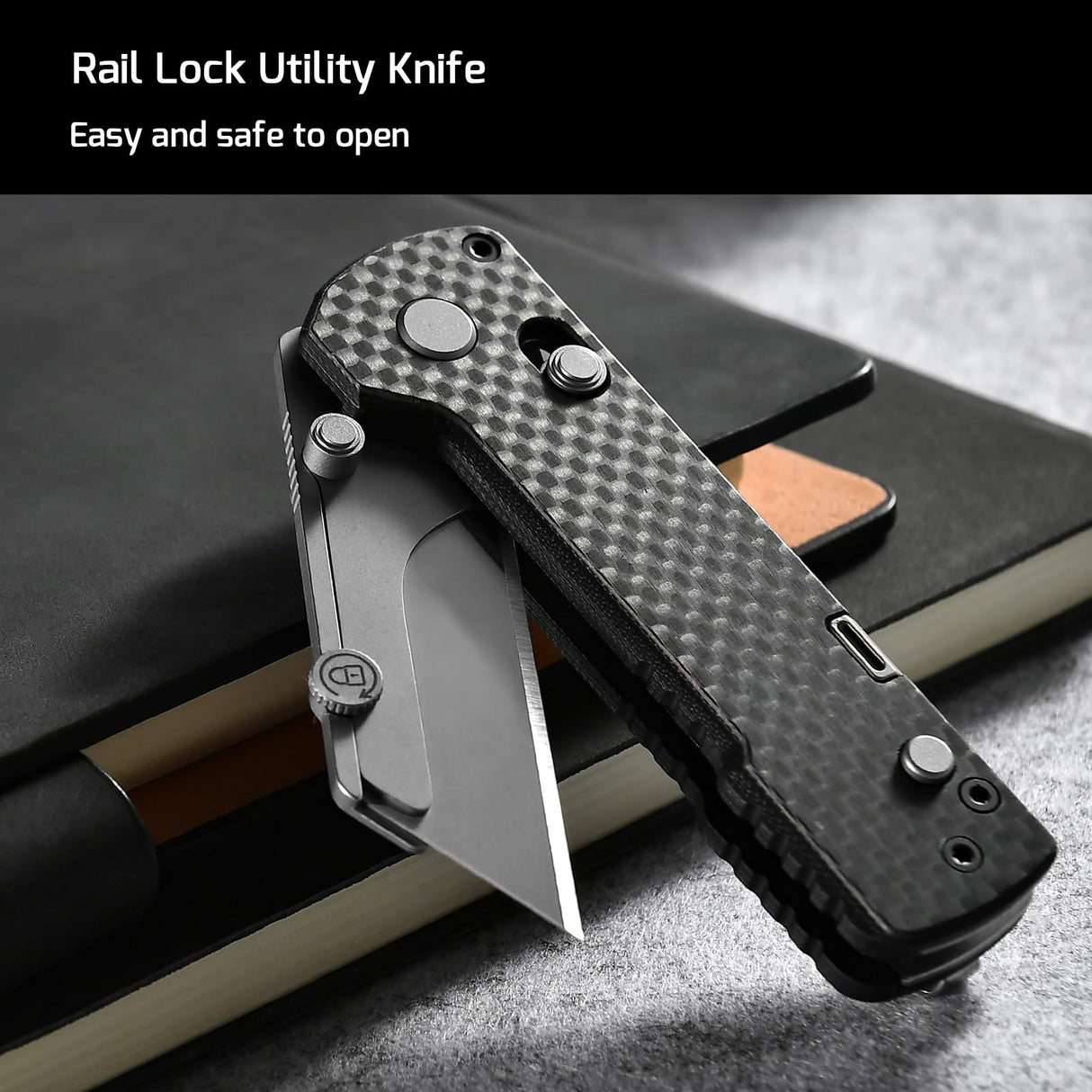 OKNIFE U1 Pro Multitool Folding Utility Knife with Folding Screwdriver, Quick Change Blade, Rail Lock & Pocket Clip for Men Women (Green Micarta)