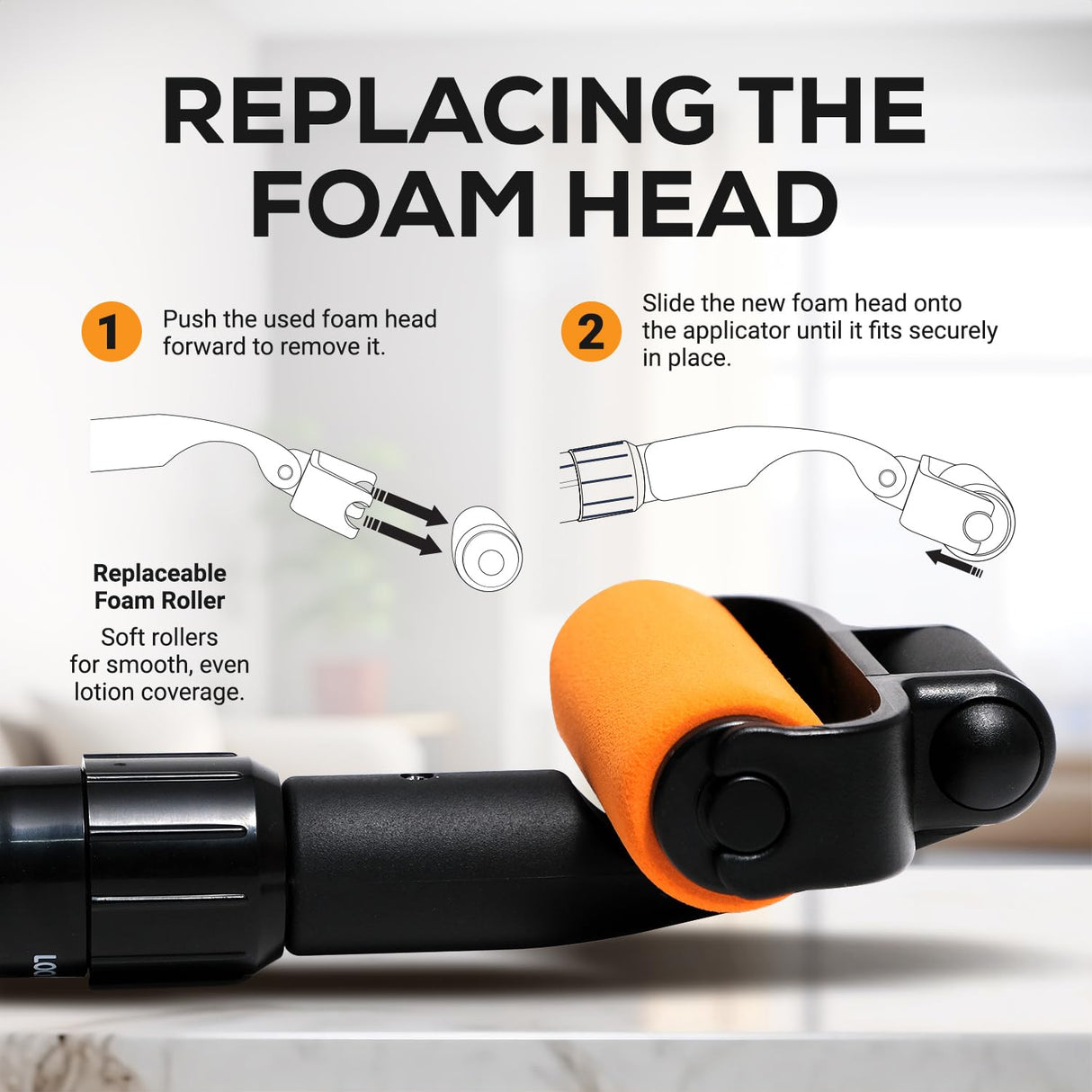 EZPIK Lotion Applicator for Back, Extendable up to 23" - Curved Design Back Lotion Applicator for Elderly/Seniors with Limited Mobility, Lotion Stick & Sunscreen Spreader for Skin Cream, Oils & More