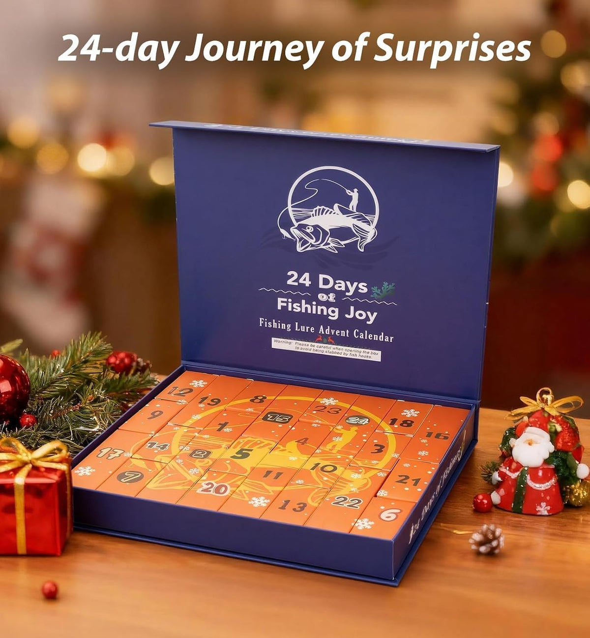 2026 Fishing Lure Advent Calendar 24 Days for Men Teens