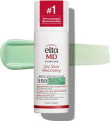 EltaMD UV Skin Recovery Green Tinted 100% Mineral Sunscreen, SPF 50, 1.7 oz