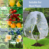 Blueberry Bush Netting Cover with Zipper Drawstring,2 Pcs 3.9 * 5.2 FT