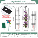 100% Metal Obelisk Garden Trellis 6.6 Feet Tall Sturdy Plant Support