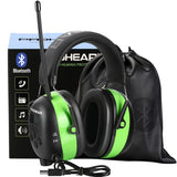 PROHEAR 033 Upgraded 5.4 Bluetooth Hearing Protection AM FM Radio Headphones, Noise Reduction Safety Earmuffs with Rechargeable 2000mAH Battery, 31dB SNR Ear Protector for Mowing Lawn,Gifts for Father