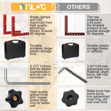 DIYLOG Corner Clamp for Woodworking, 90 Degree Corner Clamp, 4 Pack 5.5"x 5.5" Aluminum Alloy Right Angle Woodworking Tools, Positioning Squares for Picture Frame, Box, Cabinets, Drawers