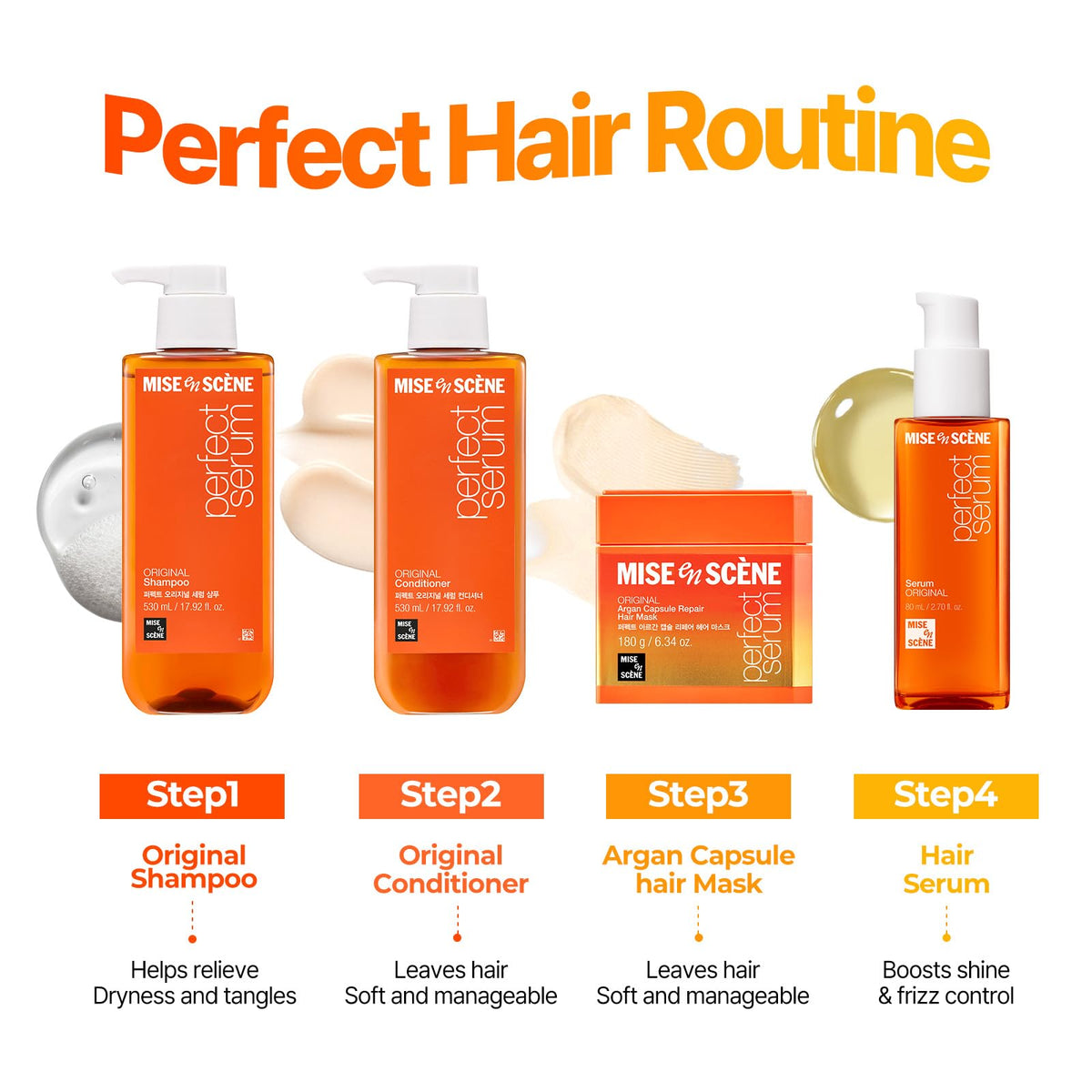 Mise En Scene Argan Oil Repair Hair Masks, Protein, 6.34 Fl. Oz.