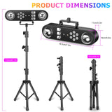 DJ Lights with Stand,5 in 1 Dj Lights for Parties Disco Ball Stage Party Light Set with Sound Activated Control, UV,Strobe, Dyeing, Led Par Light and Pattern Lighting for Bar Wedding Christmas-1PC