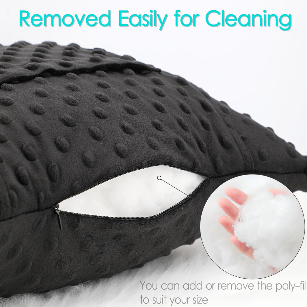 D. Cozy Star Shaped Hysterectomy Pillow with 2 Pockets for Abdominal Surgery Hysterectomy Recovery Must Haves Products Gifts Tummy Pillow with Hands Placement Pouch Minky Dot Black