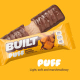 Built Bar, Puff Protein Bars, Salted Caramel Puff, 17g Protein Snacks, On-The-Go Bars, Only 140 Calories, 6g Sugar, Collagen, Gluten Free, 12 Count