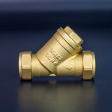 Kudos-Trading - 22mm Y Strainer Brass Compression Stainelss Steel Mesh Filter Anti Leak Design Ideal for Home Central Heating Systems & Radiators Durable Brass Construction Low Maintenance