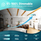 FREELICHT 12 Pack Retrofit LED Recessed Lighting 6 Inch, Selectable 2700K/3000K/4000K/5000K/6000K, Dimmable Flat LED Can Lights, 10W=110W, 1000LM, IC & Damp Rated, ETL & FCC, White
