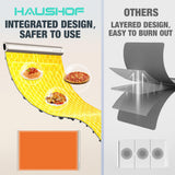 HAUSHOF Warming Mat for Food, Electric Extra Large Food Warming Mat for Countertop, Fast Heating Warming Tray for Buffets Party, 3 Level Temperature Heating Mat, Rollable, Portable, Auto Off