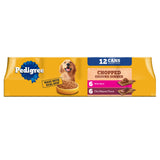 Pedigree Chopped Ground Dinner Wet Dog Food, Beef Pack, 13.2 oz, 12 count
