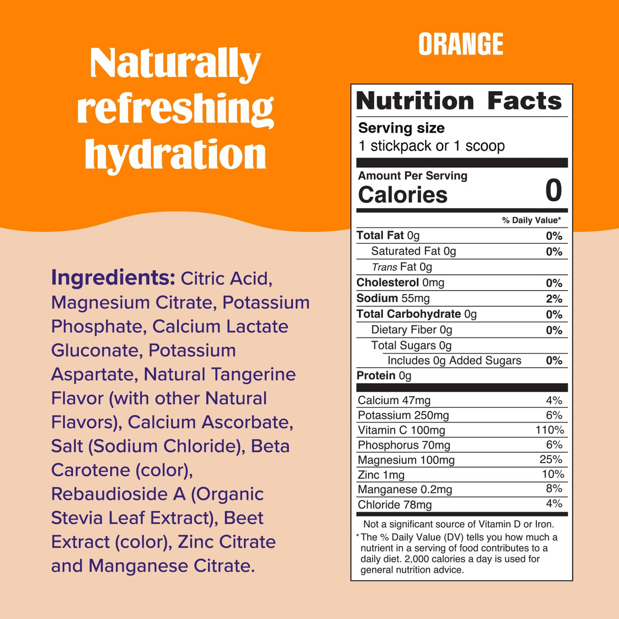 Ultima Replenisher Daily Electrolyte Powder Drink Mix – Sugar Free – Orange, 90 Servings – Hydration Powder with 6 Key Electrolytes and Trace Minerals – Keto Friendly, Vegan, Non-GMO
