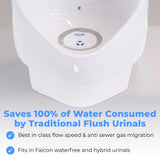 Falcon Velocity Water-Free Urinal Cartridge - Replacement Liquid Cartridge for Waterless and Hybrid Urinals (1 Pack)