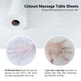 Cotouni 70.5" x 30" Sheets - 6 Rolls - 50 Perforated Sheets/roll - face Hole - Non-Woven Paper Exam Table Cover - 30GSM - Disposable Massage Table Sheets - Facial/lash Bed/spa - Latex-Free Recyclable