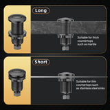 Anwoll Garbage Disposal Air Switch Kit - Professional, UL Listed Wireless Sink Top Garbage Disposal Button, Stainless Steel/Black On/Off, Compatible with all garbage disposals