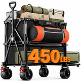 Overmont 400L Double Decker Wagon, 450 lb Capacity, 47.2 in Shelf