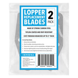 IMPRESA Lopper Replacement Blades - 2 Pack, Compatible with Fiskars PowerGear 25"/31" & PowerGear 2 27"/32" - Bypass Lopper Blades - PTFE-Coated for Gardening Tools - Ambidextrous with Storage Bag