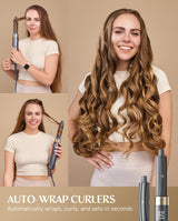 Fanttik C8 Nano 3.7V Cordless Electric Scissors & FanttikSolo 6 in 1 AirWave Air Auto Wrap Styler