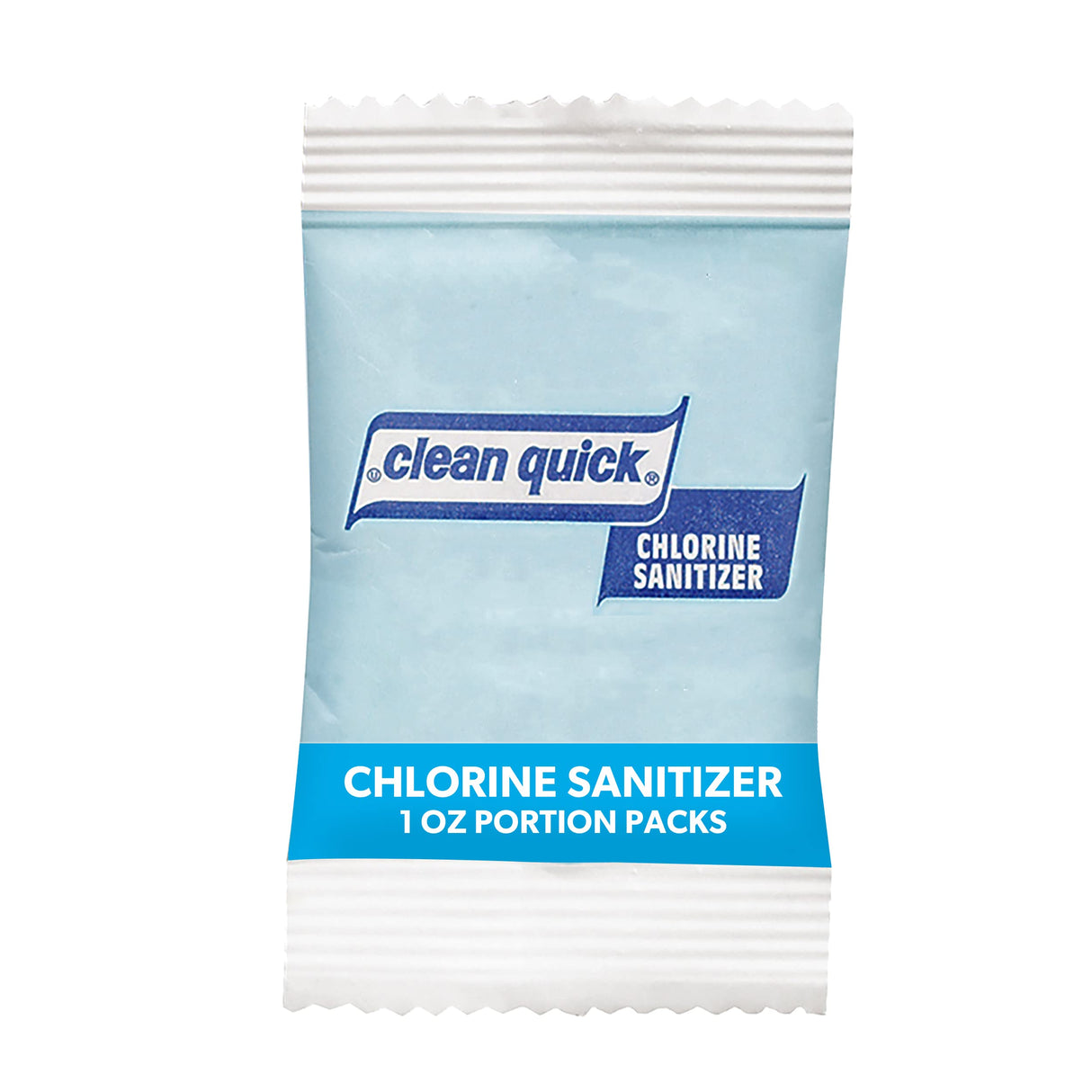 Clean Quick Professional Bulk Powdered Chlorine Dish Sanitizer for Commercial Use, 1 oz. Packets (Case of 100)