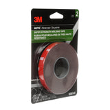 3M Scotch-Mount Automotive Molding Tape, Super Strength Double-Sided Adhesive, 1/2 Inch x 15 Ft per Roll (Pack of 2) – for Car Trim, Emblems, Moldings