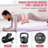 Exercise Hip Thrust Belt - Dumbbell Hip Thrust Belt, Thicken & Widen, Comfortable for Dumbbells, Kettlebells or Plates, Slip Padding, Gym or Home Workouts (Pink)