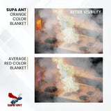 Supa Ant Silicone Fire Cloak for Fireproof Suit Emergency Blanket for Home and Kitchen - Emergency Poncho as Heat Shield Blanket -Fire Resistant Hoodie-Escape Suit with Cape and Hood (70x55 in.-Large)