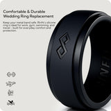 Rinfit Silicone Wedding Band for Men, Infinity - Pack C, Size 10