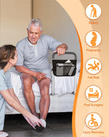 Bed Rails for Elderly Adults Safety - Adjustable Bed Assist Rail for Seniors - Stable Bed Side Rails Handle Support Bar Bed Guard Rails with Storage Bag & Fixing Strap, Fit King Queen Full Twin Bed