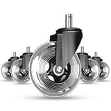 Office Chair Wheels Set of 5 – 3 Inch Roller Blade Wheels Office Chairs, Office Chair casters Desk & Gaming Chair – Quiet for Carpet, Hardwood & Wood Floors - Not for IKEA