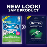 DenTek Triple Clean Advanced Clean Floss Picks, No Break & No Shred Floss, 150 Count, 6 Pack