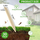 Layrslot 30 Pcs 12 Inch Wooden Garden Stakes, Wooden Stakes for Signs, Grade and Survey Stakes for Plant Support, Silt Fence, Farm Survey Boundaries, Baselines