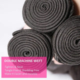 12A Body Wave Bundles Human Hair 16 18 20 Inch 100% Unprocessed Raw Human Hair Bundles Body Weave 3 Bundles Remy Virgin Hair Bundles Natural Black Color