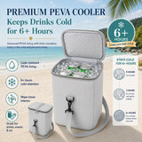 2-in-1 Cooler Organizer Insert Compatible with X Large Bogg Bag, No More Mess & Leaks, Beach & Pool Organizer for Travel & Picnic, Leak-Proof PEVA Insulated Cooler with Mesh Divider