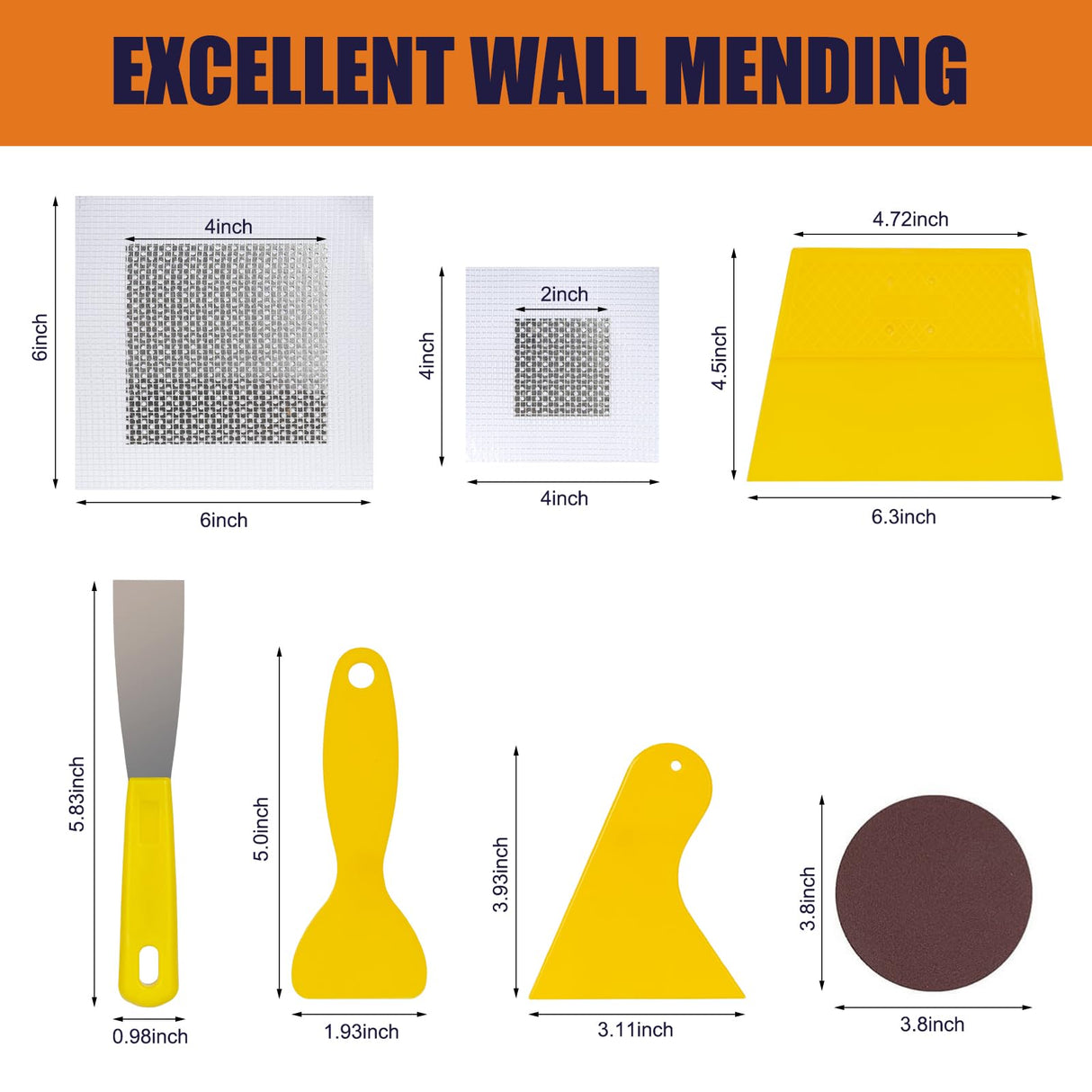 Drywall Repair Kit Drywall Hole Repair Patch Kits Wall Spackle Repair Paste with 8.5OZ White Wall Repair Putty with Scraper, Wall Surface Hole Fill Quick and Easy Solution (3Pack)