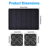 HASDSAGY Solar Powered Fan, 15W Solar Chicken Coop Fan,Waterproof Ventilation Exhaust Fan for Outdoor Shed Chicken Coops Greenhouse Doghouses Pet House for Intake or Exhaust Air Cooling