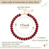 Zhuozatrfa Chunky Beaded Choker Necklace Handmade Wine Red Resin Beads Necklace Unique Statement Chunky Necklaces Trendy Jewelry